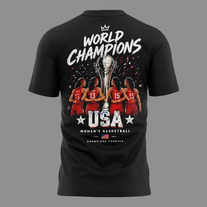 Champion 2026 - FIBA Women's Basketball World Cup Champion Team USA T-Shirt