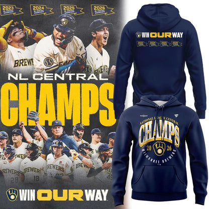 Milwaukee Brewers 2026 NL Central Division Champions Hoodie
