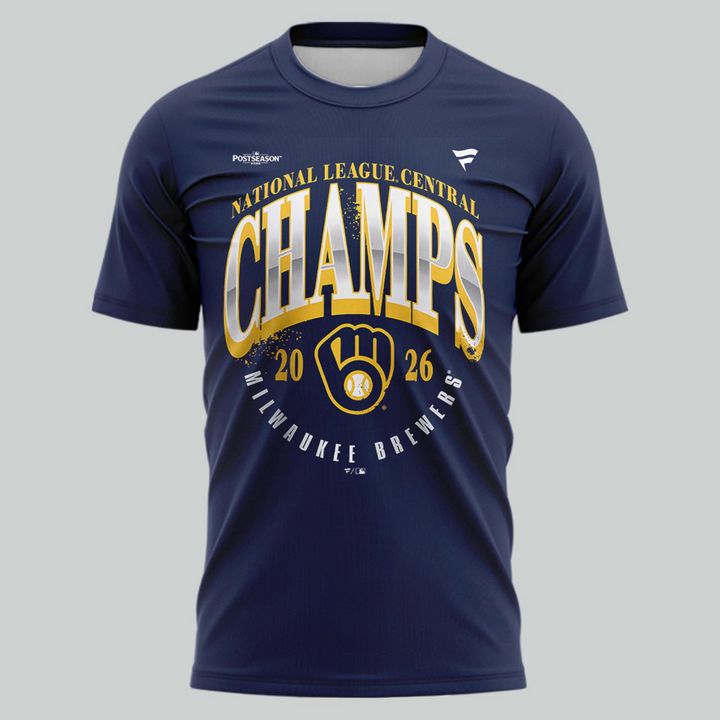 Milwaukee Brewers Fanatics Navy 2026 NL Central Division Champions T-Shirt