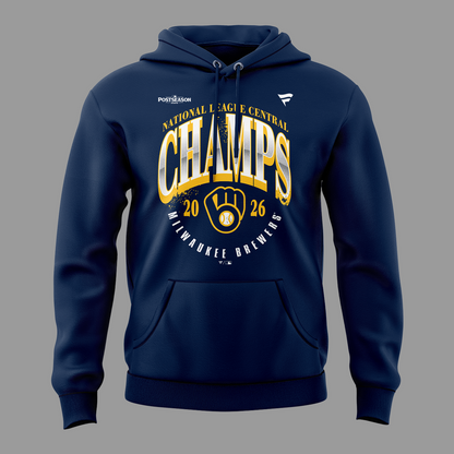 Limited Edition Milwaukee Brewers 2026 NL Central Division Champions Hoodie