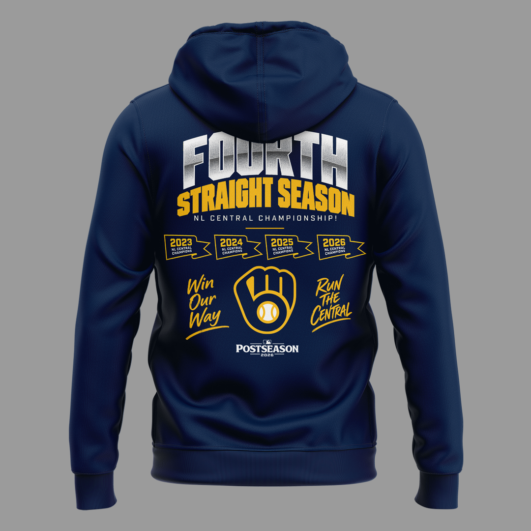 Limited Edition Milwaukee Brewers 2026 NL Central Division Champions Hoodie