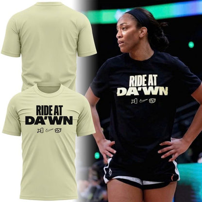 Limited Edition 2026 Las Vegas Aces A'ja's "Ride at Da'wn" Yellow T-Shirt
