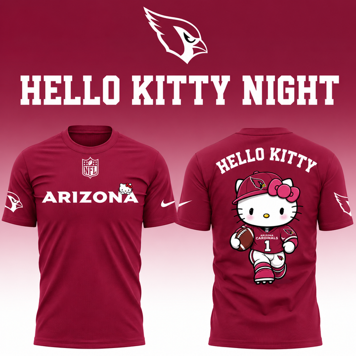 Arizona Cardinals Hello Kitty 2026 Limited Edition T-Shirt
