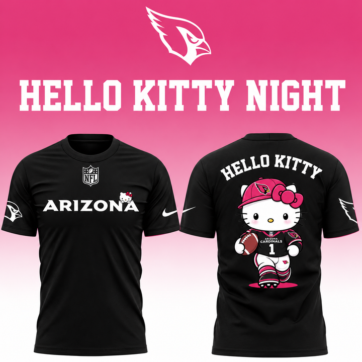 Arizona Cardinals Hello Kitty 2026 Limited Edition T-Shirt