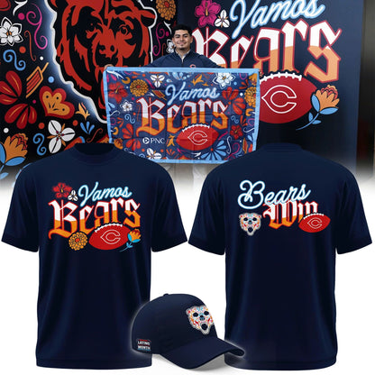 Chicago Bears 2026 Latino Heritage Month "Vamos Bears" Tee