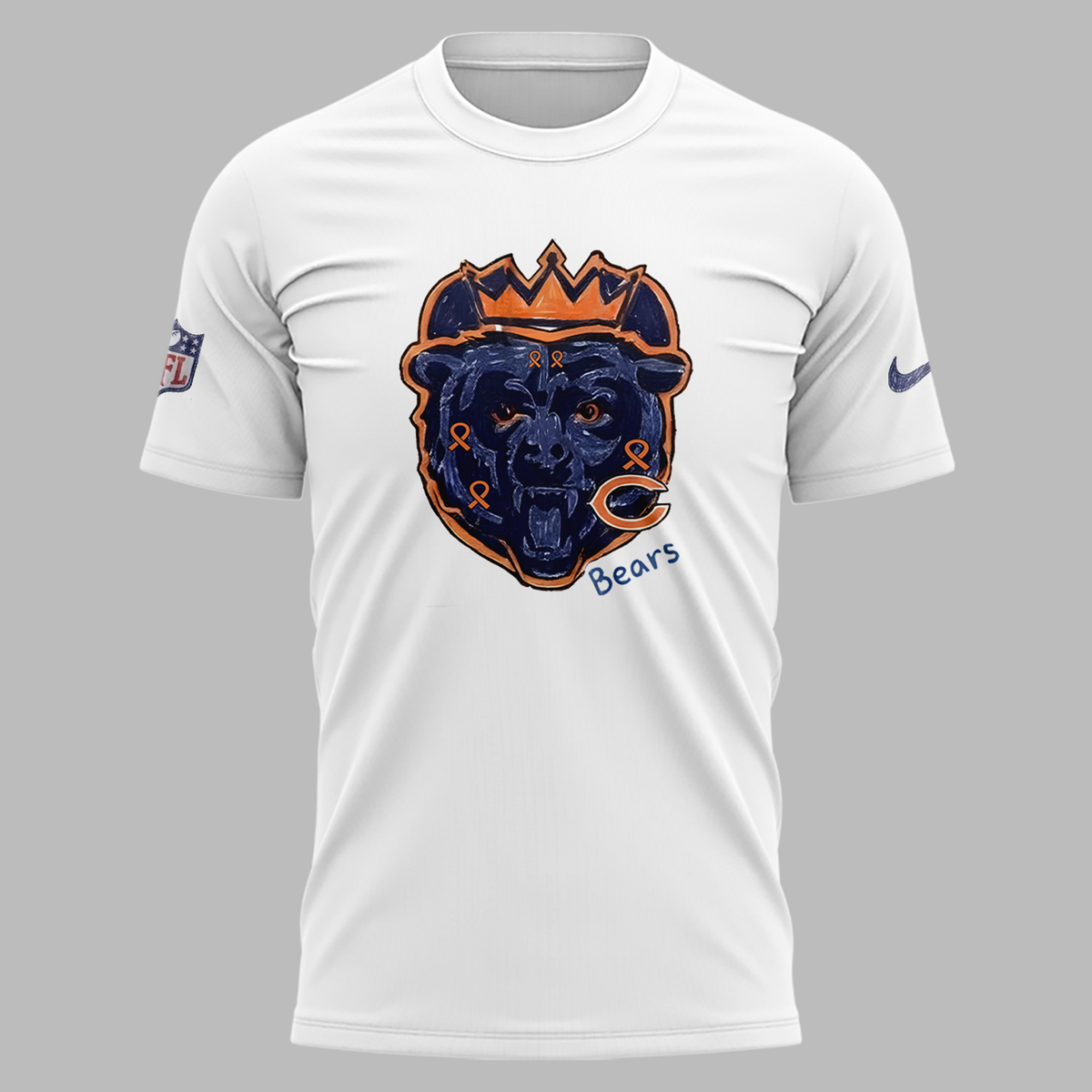Limited Edition Chicago Bears Tshirt Designed By Young Heroes Battling Cancer