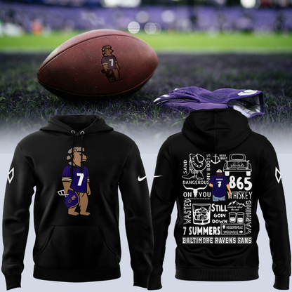 Limited Edition Baltimore Ravens x MW  Black Hoodie