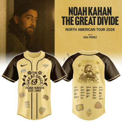 The Great Divide Tour Noah Kahan Limited Edition Basebal Jersey
