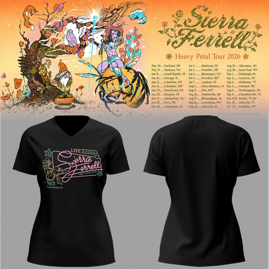 Limited Edition Heavy Petal Tour 2026 in Bentonville,AR V-neck TShirt
