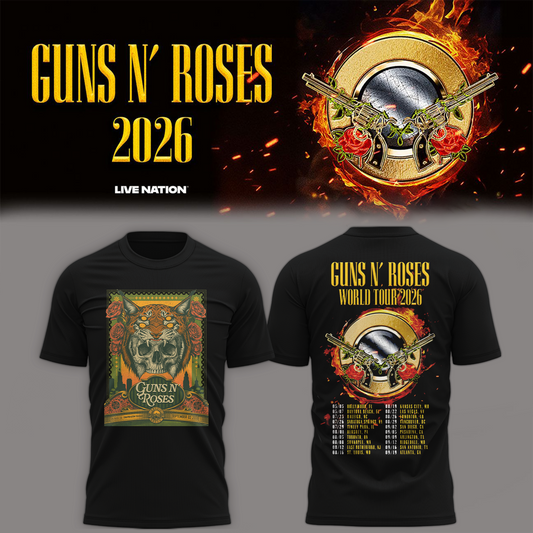 Guns N Roses San Diego CA 2026 Event Tee Live At Snapdragon Stadium On September 2 2026 Two Sided T-Shirt