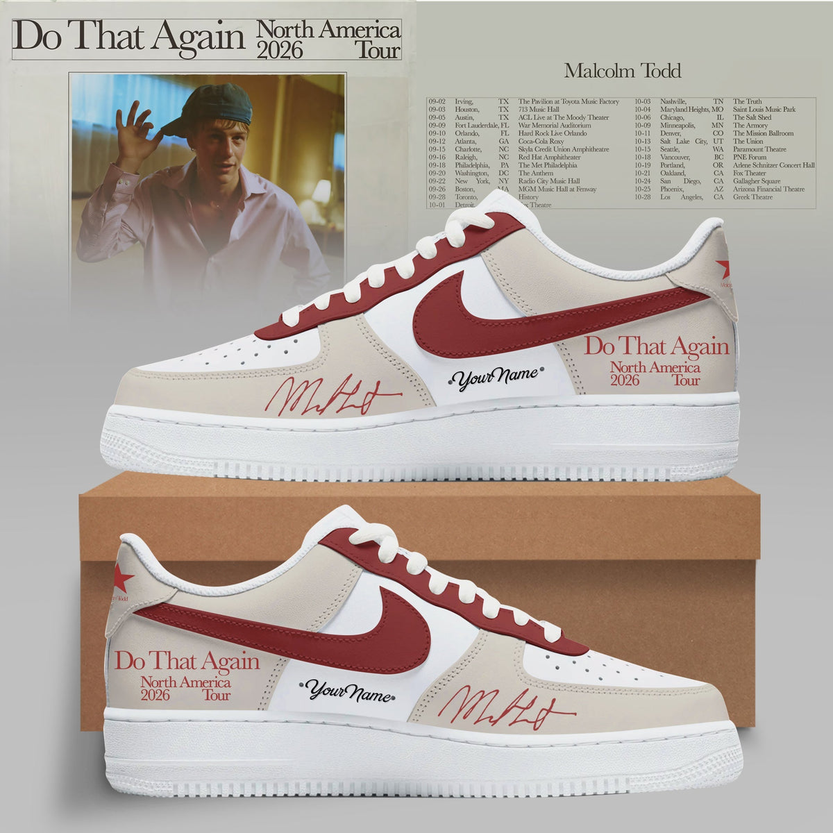 MALCOLM TODD – DO THAT AGAIN NORTH AMERICA TOUR SHOES