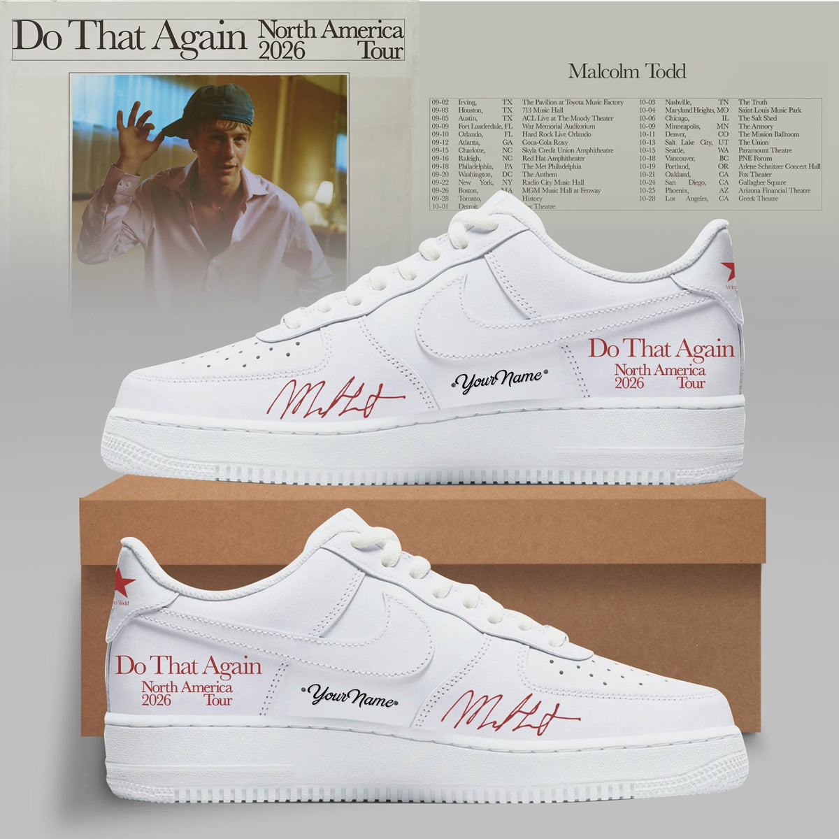 MALCOLM TODD – DO THAT AGAIN NORTH AMERICA TOUR SHOES