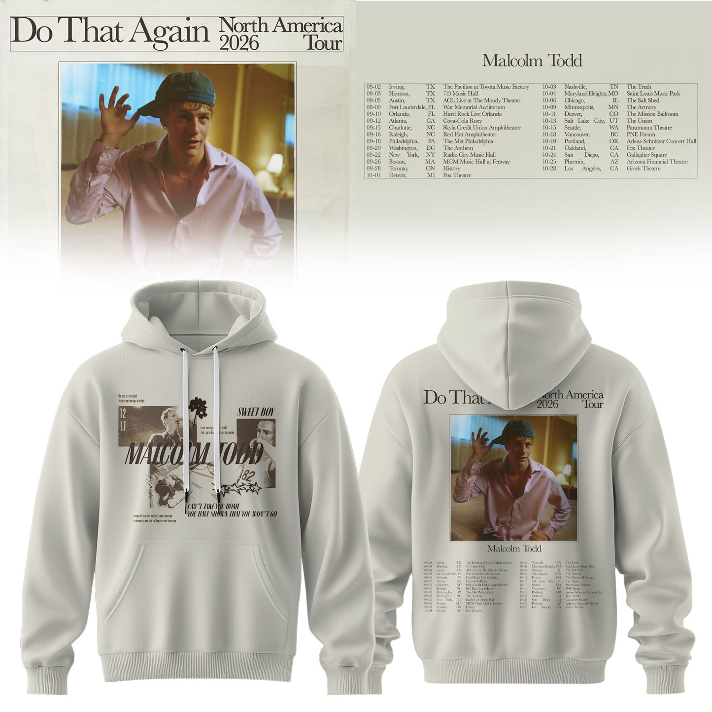MALCOLM TODD – DO THAT AGAIN NORTH AMERICA TOUR HOODIE