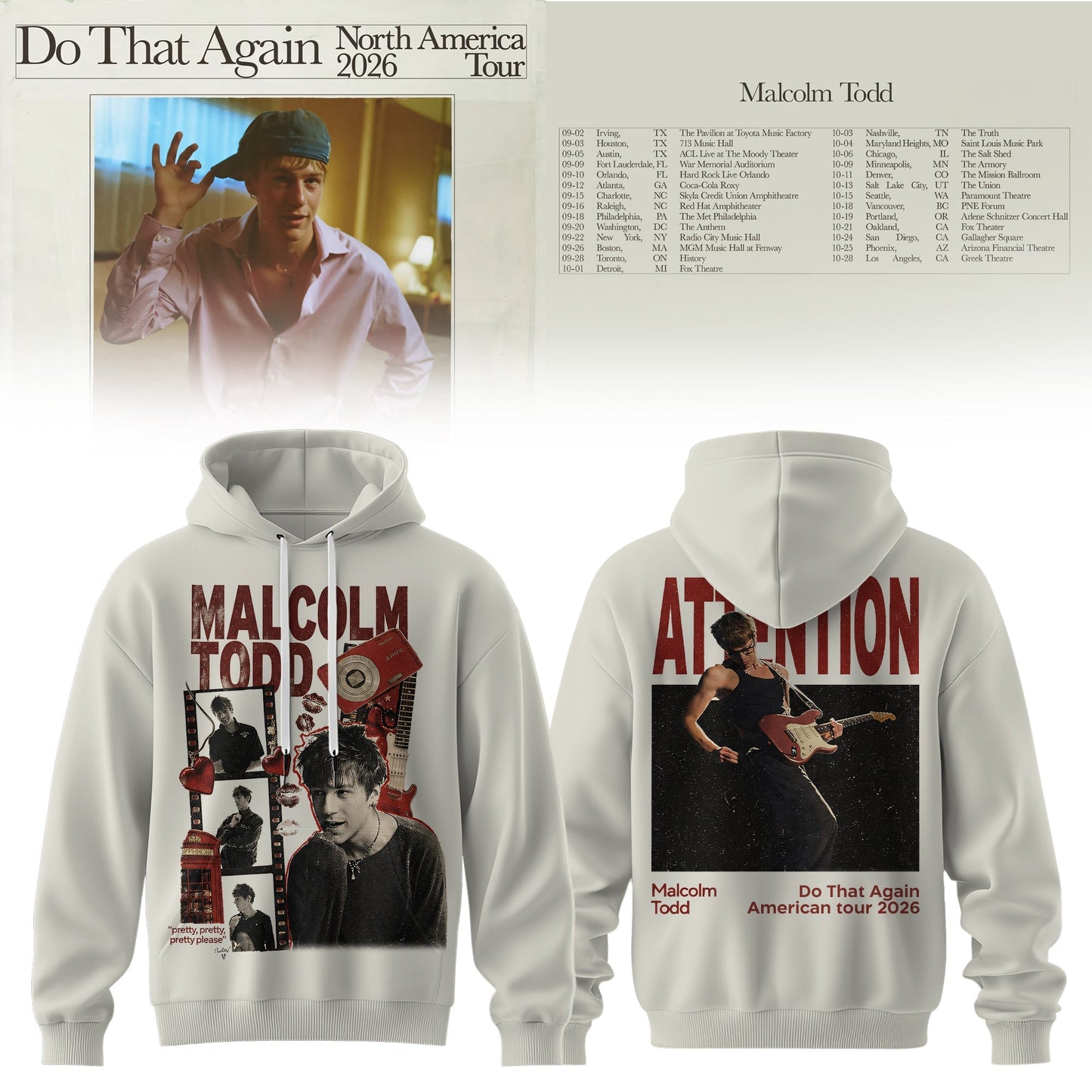 MALCOLM TODD – DO THAT AGAIN NORTH AMERICA TOUR HOODIE