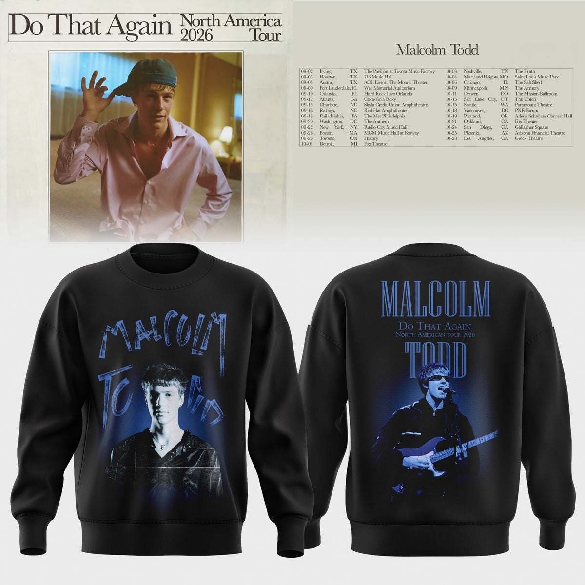 MALCOLM TODD – DO THAT AGAIN NORTH AMERICA TOUR SWEATER