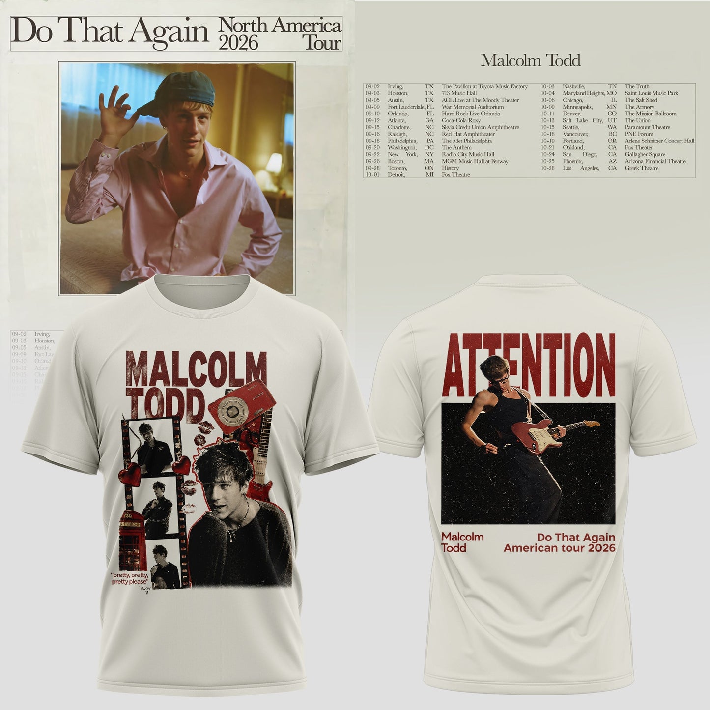 MALCOLM TODD – DO THAT AGAIN NORTH AMERICA TOUR TEE