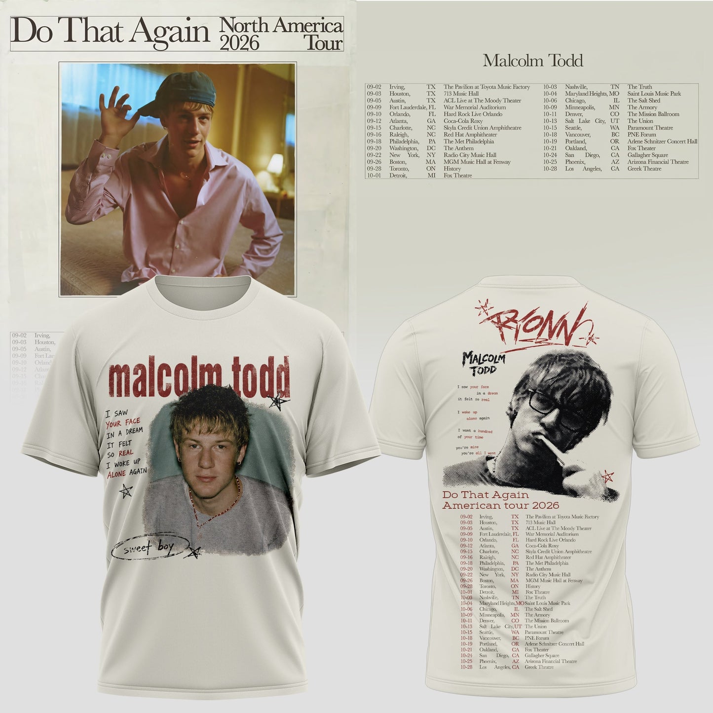 MALCOLM TODD – DO THAT AGAIN NORTH AMERICA TOUR TEE