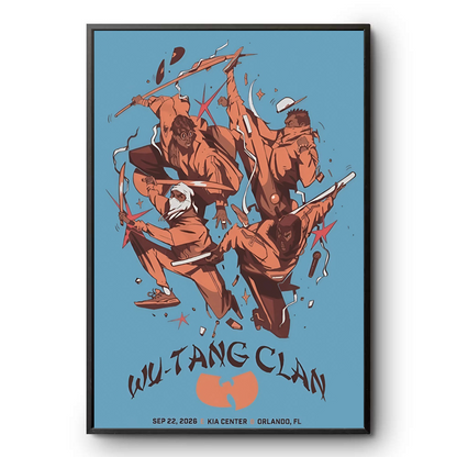 Wu-Tang Clan Orlando FL 2026 Event Poster Live At Kia Center On September 22 2026 Poster