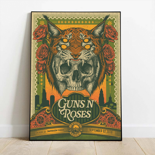 Guns N Roses San Diego CA 2026 Event Tee Live At Snapdragon Stadium On September 2 2026 Two Sided Poster