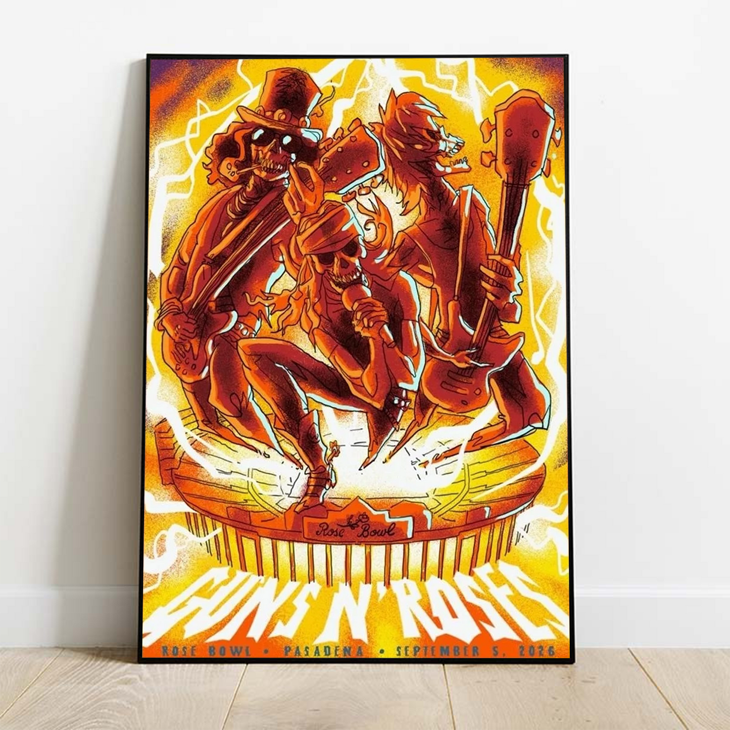 Guns N Roses Pasadena California 2026 Event Poster Live At Rose Bowl Stadium On September 5 2026 Decor Poster Canvas