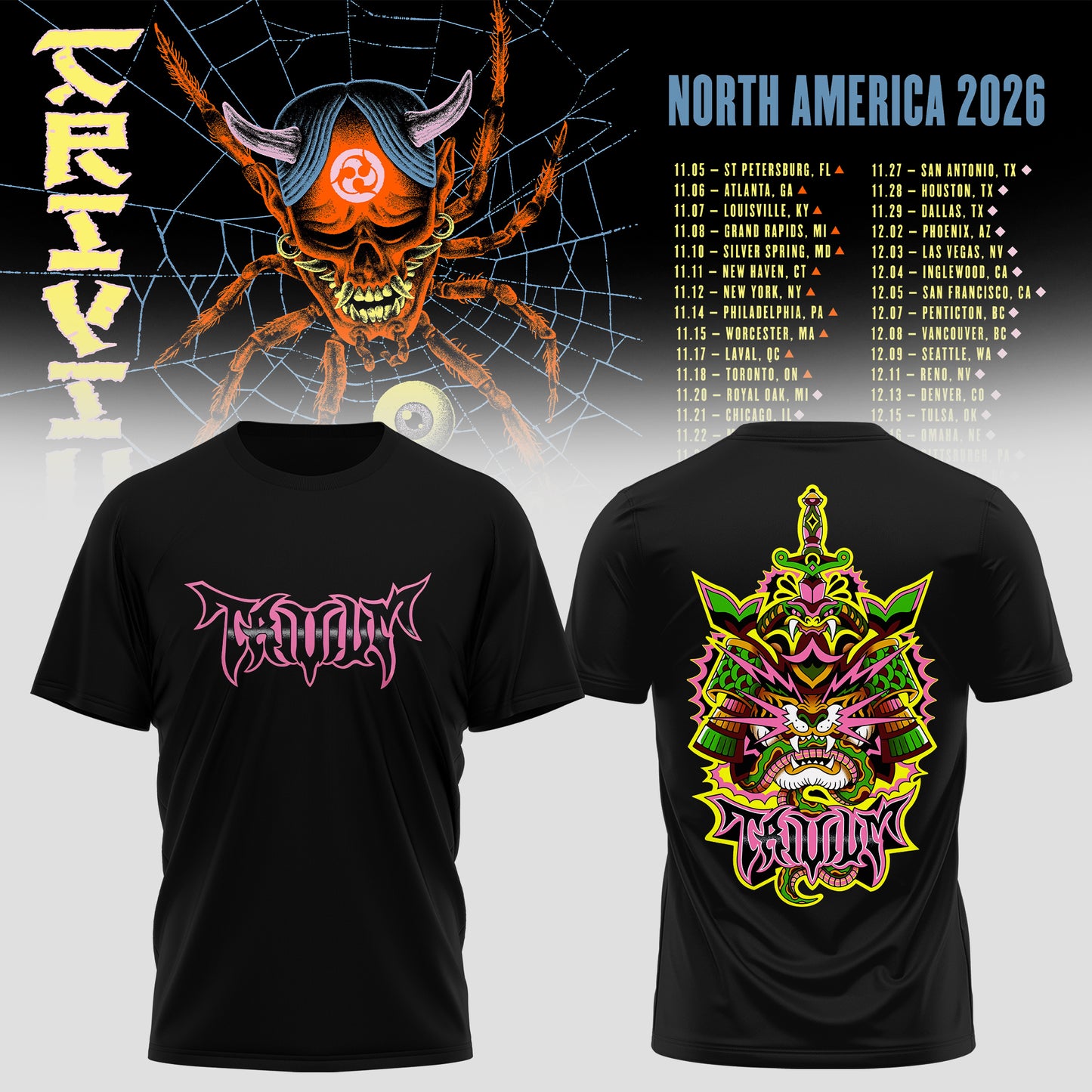 TRIVIUM – NORTH AMERICA TOUR 2026 COLLECTION TEE