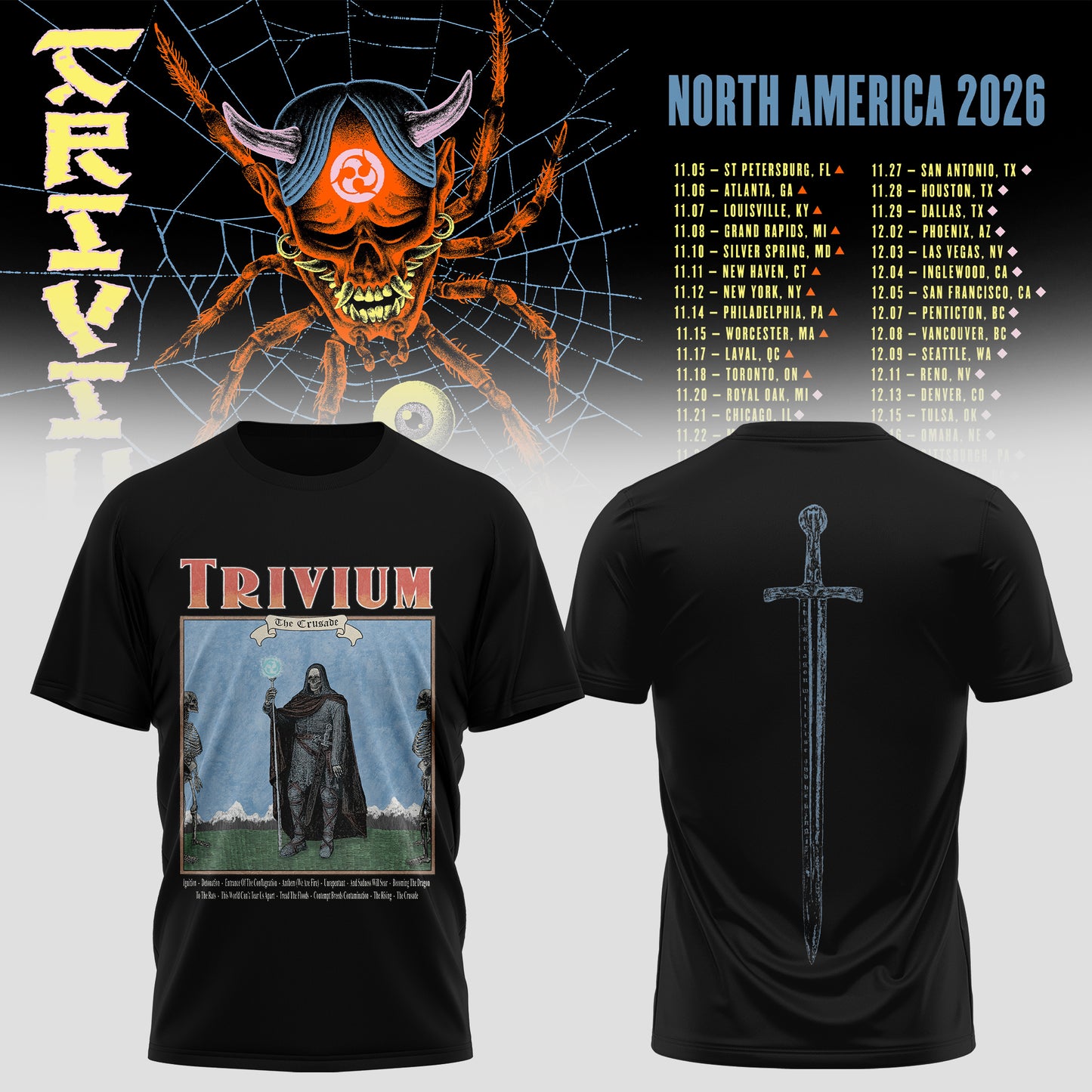 TRIVIUM – NORTH AMERICA TOUR 2026 COLLECTION TEE