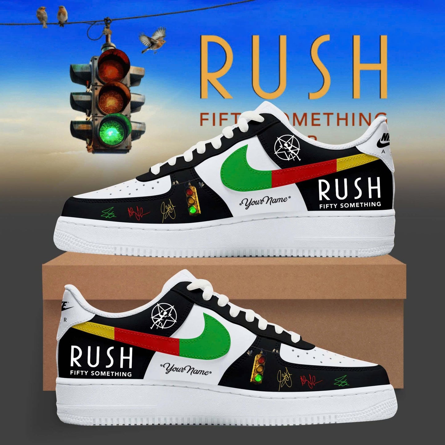 _Fifty Something Tour 2026 Personalized 3D Custom Sneakers – Classic Black Vibe