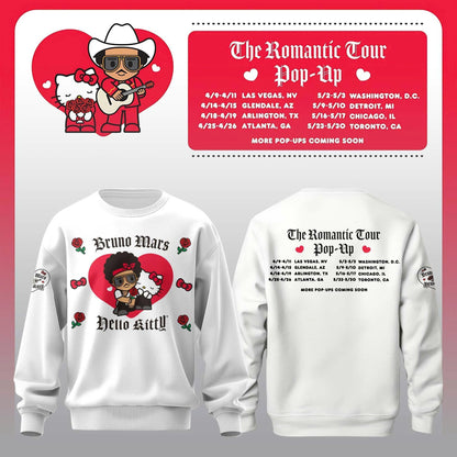 Bruno Mars x Hello Kitty "The Romantic Tour" Sweatshirt