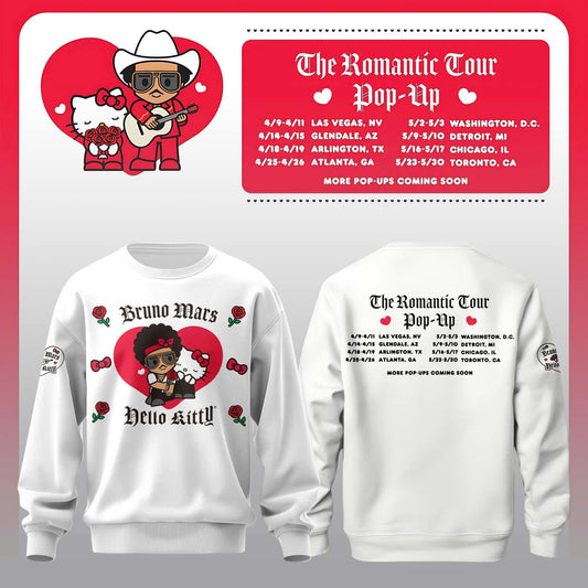 Bruno Mars x Hello Kitty "The Romantic Tour" Sweatshirt