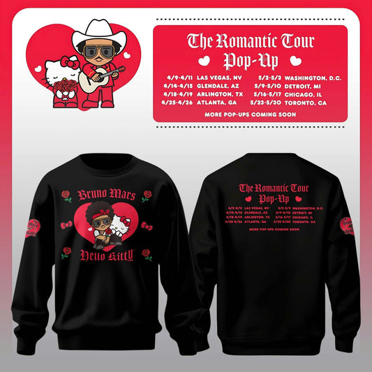 Bruno Mars x Hello Kitty "The Romantic Tour" Sweatshirt