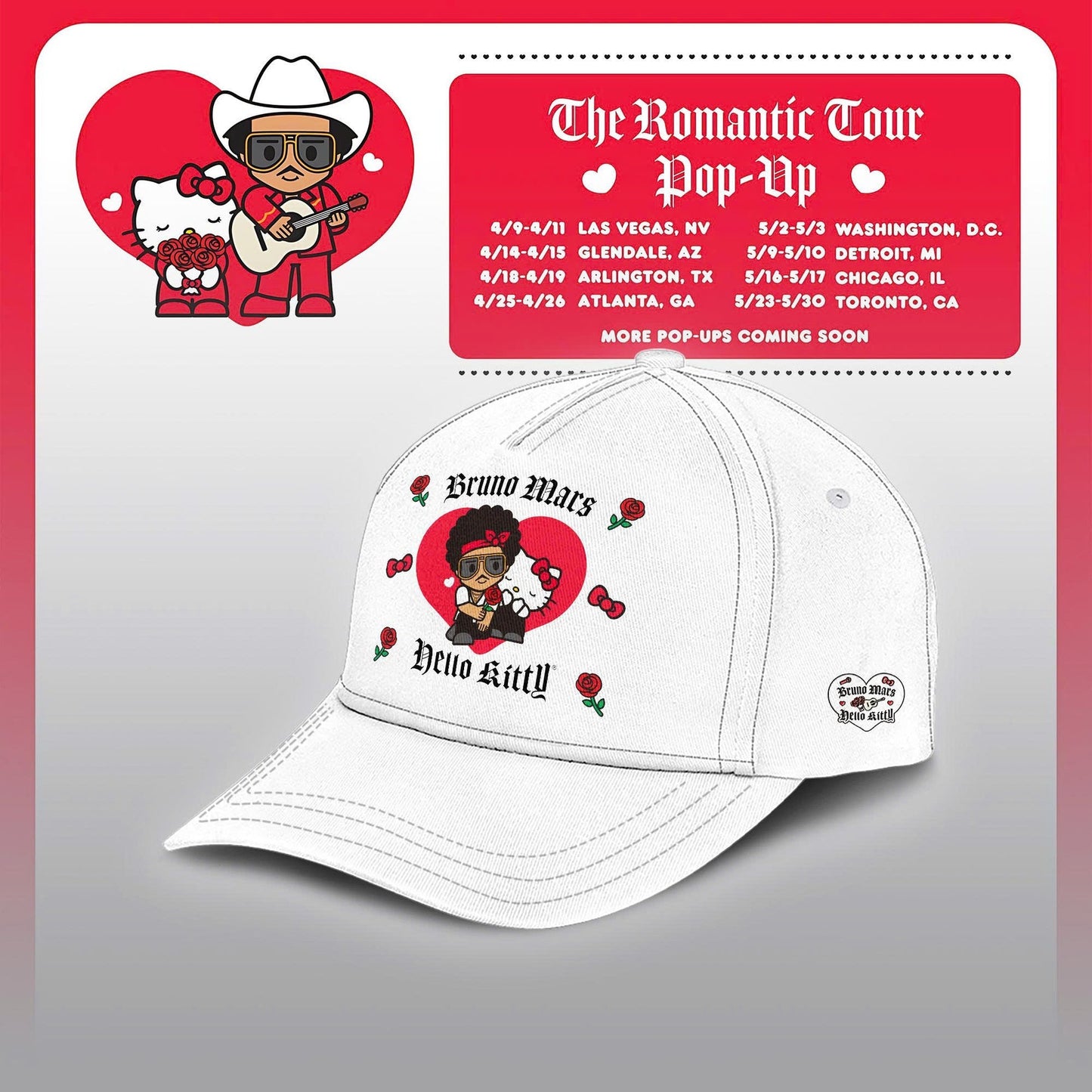 Bruno Mars x Hello Kitty "The Romantic Tour" Sweatshirt