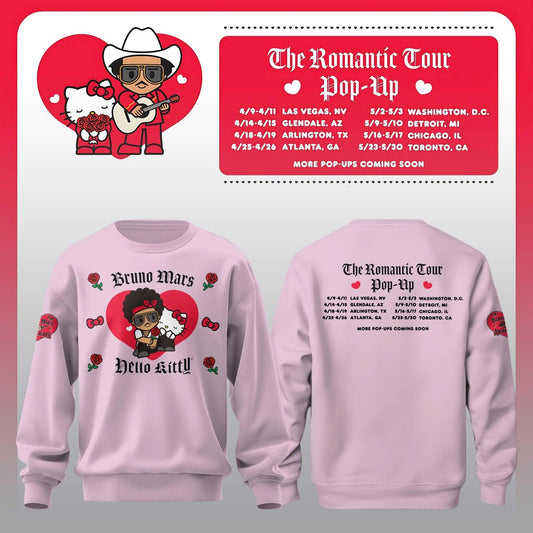 Bruno Mars x Hello Kitty "The Romantic Tour" Sweatshirt