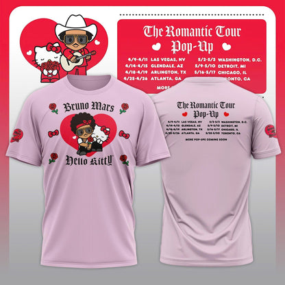 Bruno Mars x Hello Kitty "The Romantic Tour" T-shirt