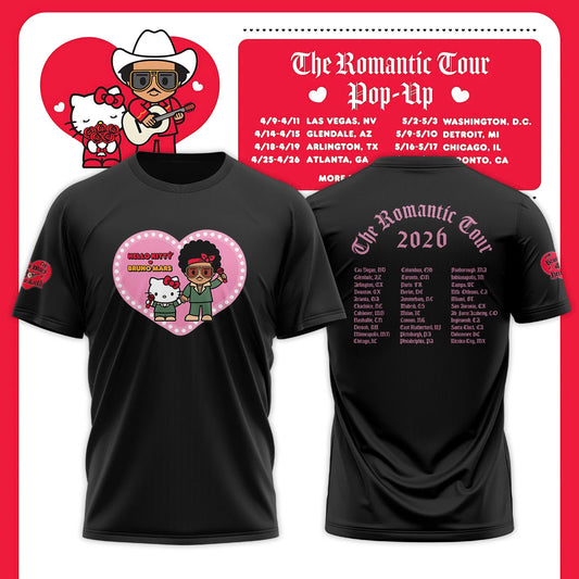 Bruno Mars x Hello Kitty "The Romantic Tour" T-shirt