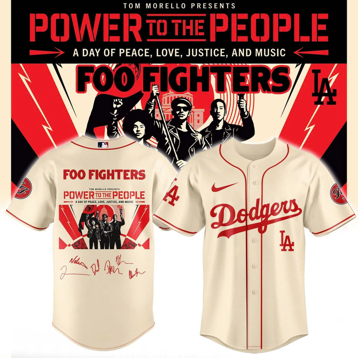 Foo Fighters -“Power to the people”- Limited Edition Signature – Jersey