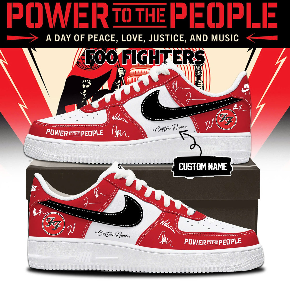 Foo Fighters -“Power to the people”- Limited Edition Signature – Shoes 4